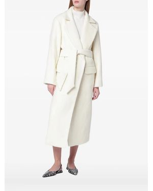 Almada Label Ivy Belted Coat - White