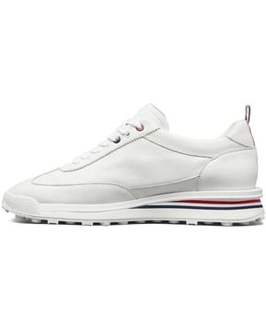 Thom Browne Lace-up Leather Trainers - White