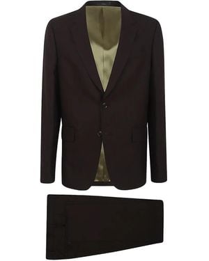 Paul Smith Manteau À Revers Crantés - Black