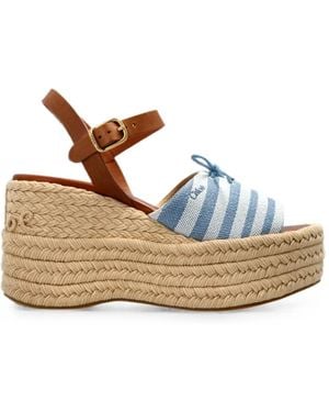 Chloé Isla Platform Sandals - Brown