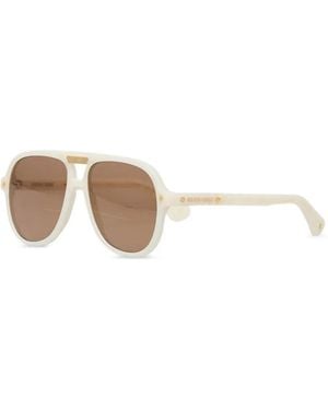 Golden Goose Carter Crystal-Embellished Pilot-Frame Sunglasses - Grey