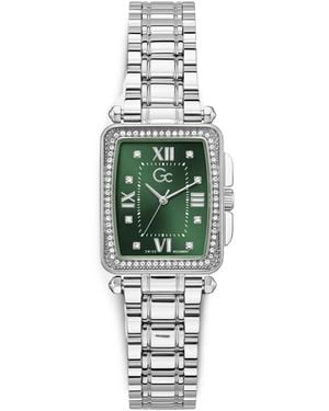 Guess Gc Plaza Mid-Size Metal Watch - Green