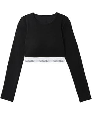 Calvin Klein Icon Long-Sleeve T-Shirt - Black