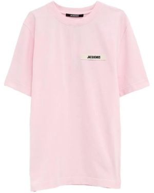 Jacquemus "Le Tshirt Gros Grain" T-Shirt - Pink