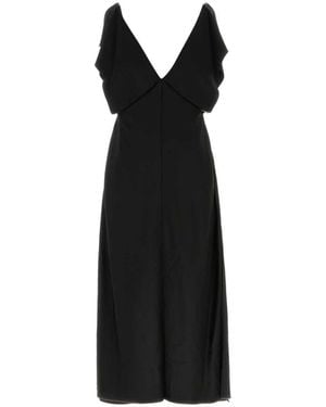 Jil Sander Satin Maxi Dress - Black