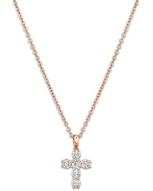 Anita Ko Diamond Cross Necklace - Metallic
