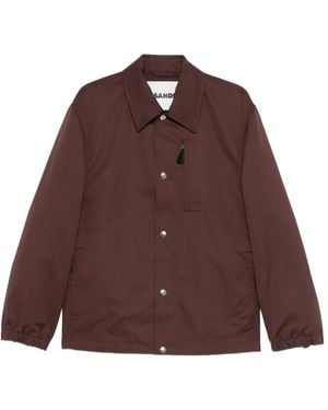 Jil Sander Press-Stud Jacket - Brown