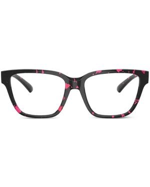 Burberry Havana Bril Met Vierkant Montuur - Zwart