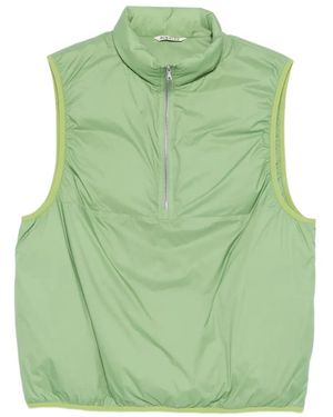 AURALEE Ripstop Zip-Neck Vest - Green