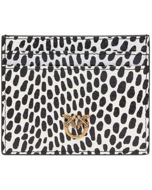 Pinko Printed Leather Wallet - Black