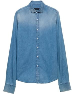 Prada ロゴ デニムシャツ - ブルー