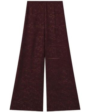 RETORI High-Rise Jacquard Trousers - Purple