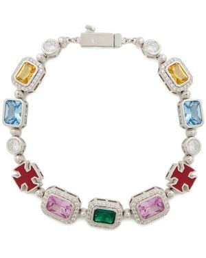 CERNUCCI Rectangular Cross Motif Embellished Bracelet - Metallic