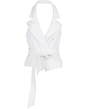 Elisabetta Franchi Belted Vest - White