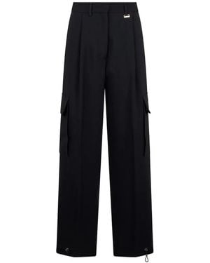 Moorer Arabis-Tle Cargo Trousers - Blue