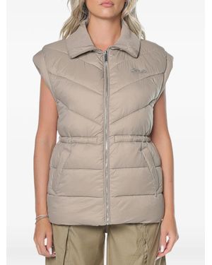 KARL LAGERFELD Gilet Matelassé À Lien De Resserrage - Grey