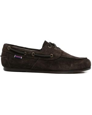 Sebago Laced Leather Sneakers - Black