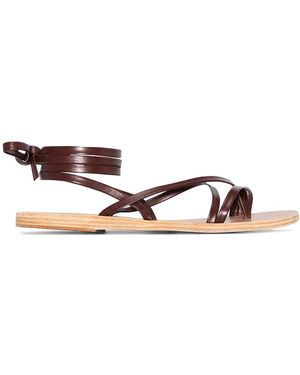 Ancient Greek Sandals Brown Morfi Leather Sandals