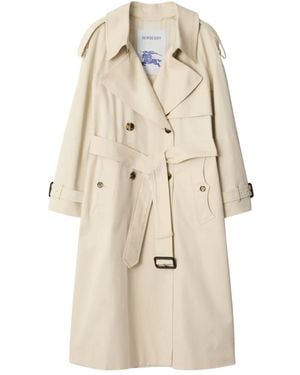 Burberry Belted Double-Breasted Trench Coat - Natural