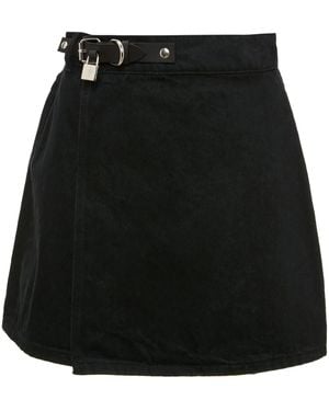 JW Anderson Padlock-Detail Belted Skirt - Black