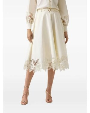 Guess Cricle Pleated Skirt - Natural