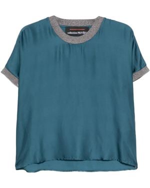 Collection Privée Blusa Con Cuello Redondo - Azul