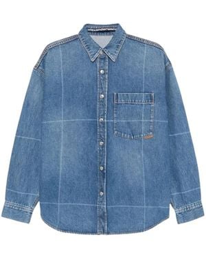 Alexander Wang Foldline Denim Shirt - Blue