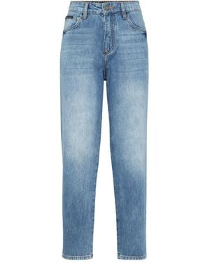 Philipp Plein Jeans Bambi Con Ricamo - Blu