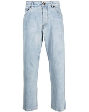 PT Torino Mid-Rise Straight-Leg Jeans - Blue
