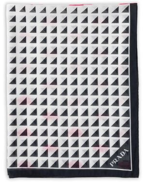 Prada Printed Cotton Pareo - Black