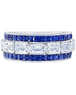Kwiat Ashoka Sapphire East-West Partway Band Ring - Blue