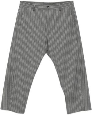 Moschino Pinstripe-Pattern Pants - Gray