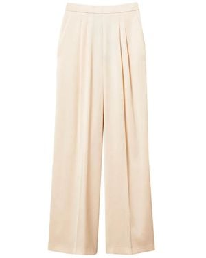 Twinset Wide Satin Trousers - White