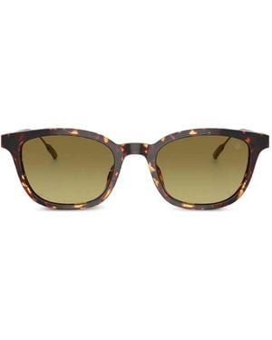 Moncler Lentis Geometric-Frame Sunglasses - Green