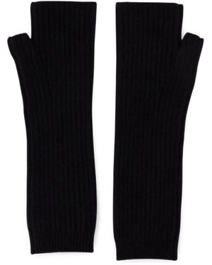 Zadig & Voltaire Mity Ribbed-Knit Fingerless Gloves - Black