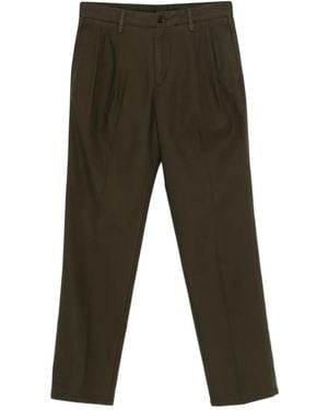 Aspesi Pleated Cotton Trousers - Grey