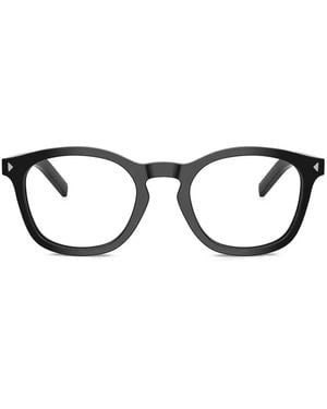 Prada Brille Mit Rundem Gestell - Schwarz