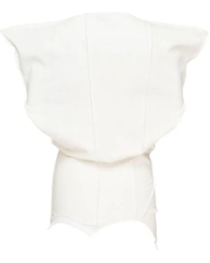 Caroline Hu Panelled Cut-Out T-Shirt - White