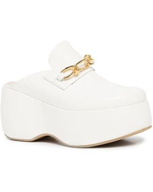 Rosetta Getty Platform Clog Loafers - White