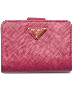 Prada Small Saffiano Wallet - Pink