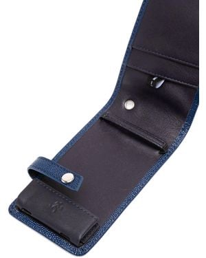WANT Les Essentiels Bi-Fold Leather Wallet - Blue