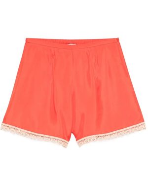forte_forte Lace Shorts - Red