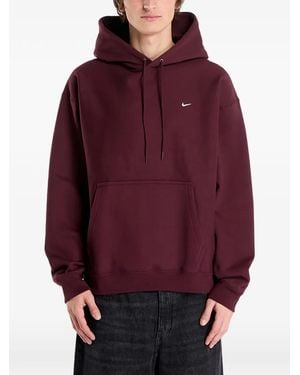 Nike Solo Swoosh Pullover Hoodie - Red