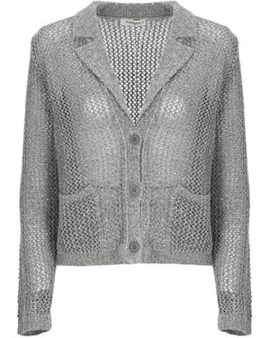 Kangra Sequin-Embellished Open-Knit Jacket - Grey