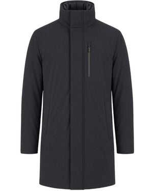 Corneliani High-Neck Zip-Up Coat - Blue