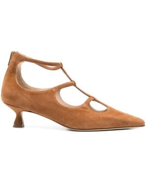 Anna F. 50 Mm Suède Pumps - Bruin
