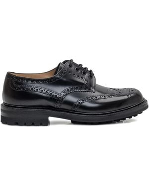 Church's Leather Wingtip Lace-Up Shoes - Black