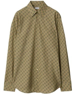 Burberry チェック シャツ - グリーン