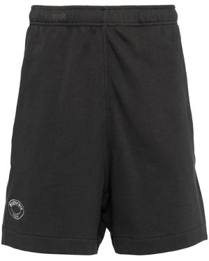 Izzue Elasticated Waist Cotton Shorts - Black