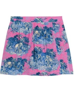 Zadig & Voltaire Graphic-Print Midi Skirt - Blue
